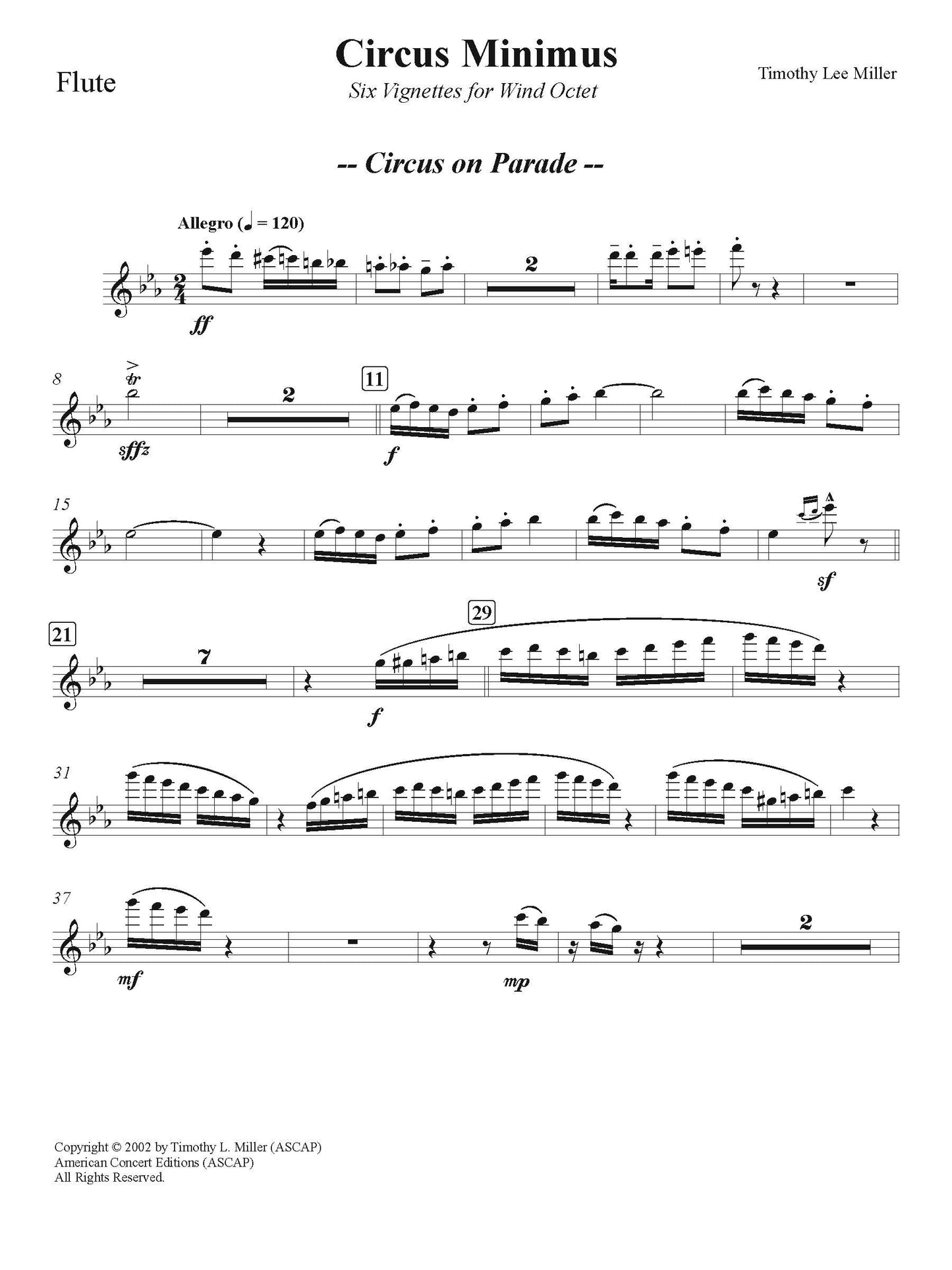 Circus Minimus for Wind Octet