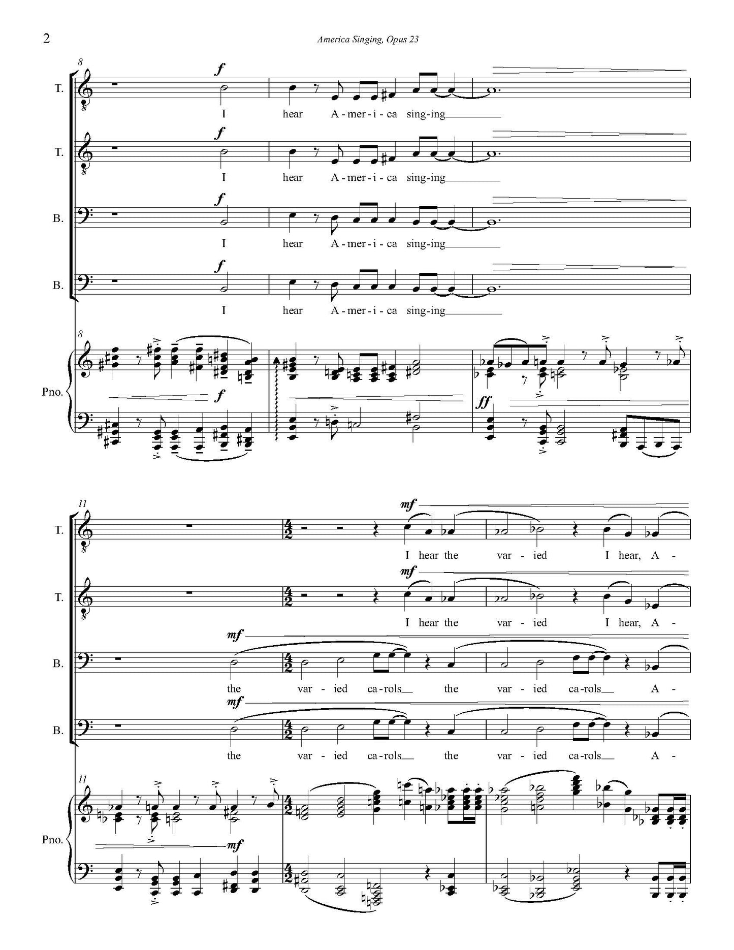 America Singing, Op. 23