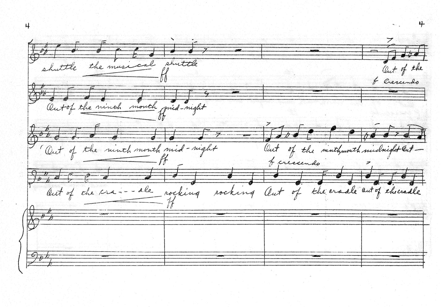 OUT OF THE CRADLE ENDLESSLY ROCKING