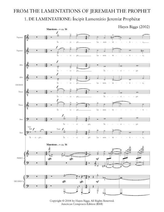 From the Lamentations of Jeremiah the Prophet