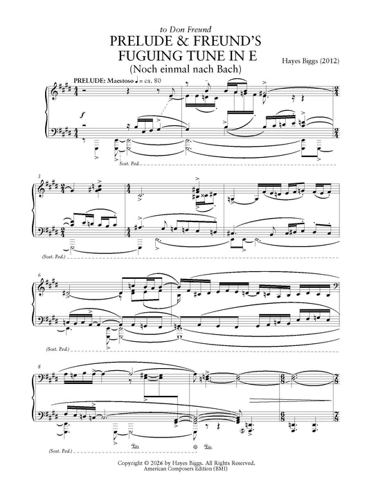 Prelude & Freund’s Fuguing Tune in E