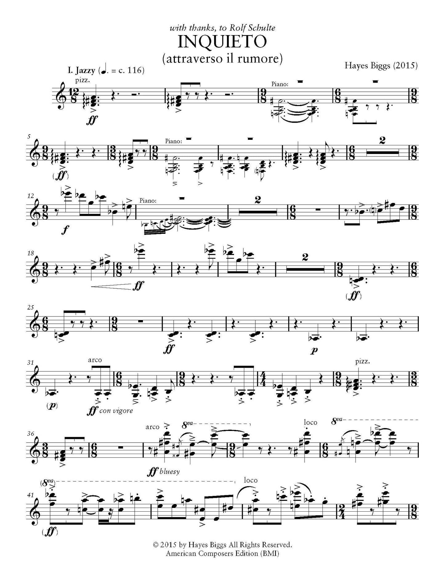 Inquieto (attraverso il rumore)