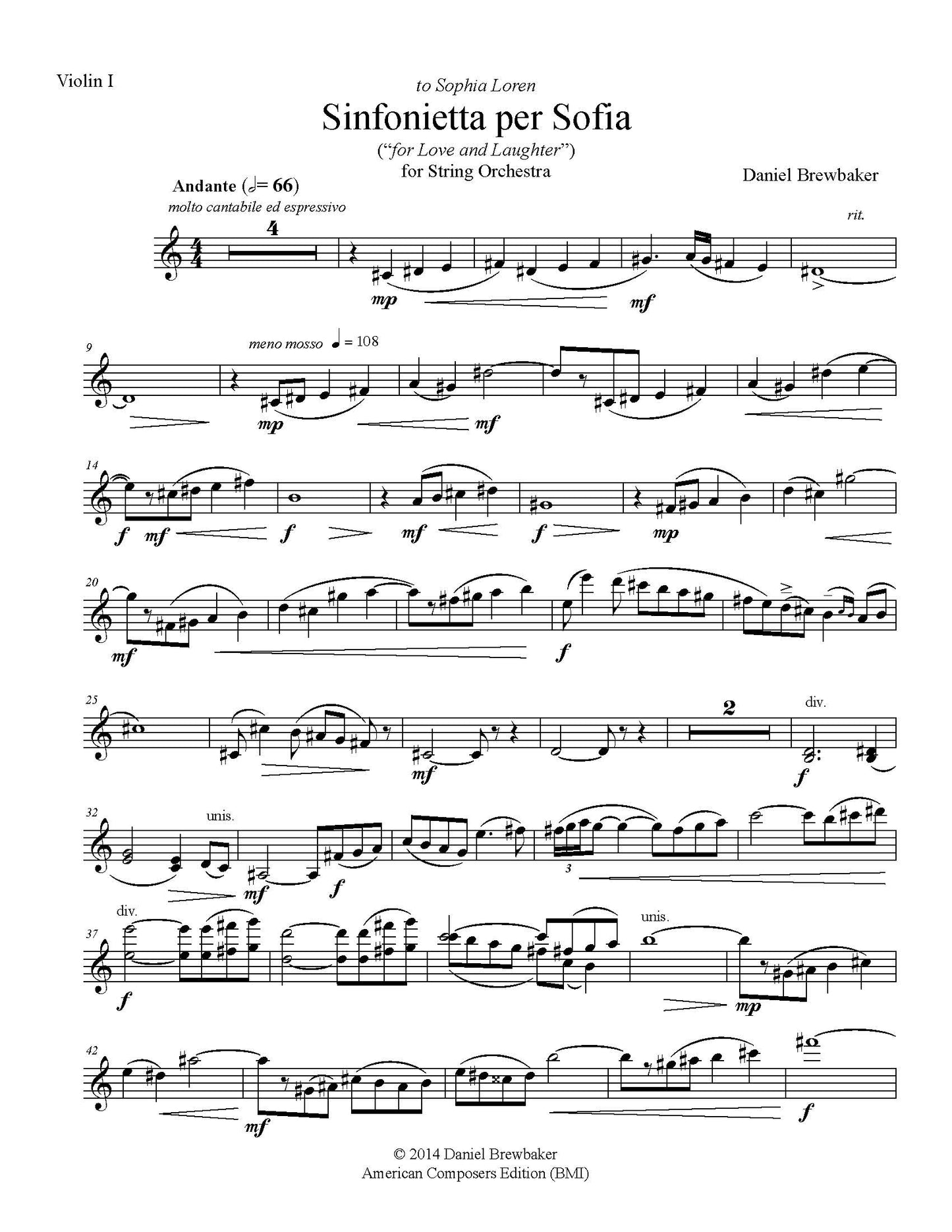 Sinfonietta per Sofia