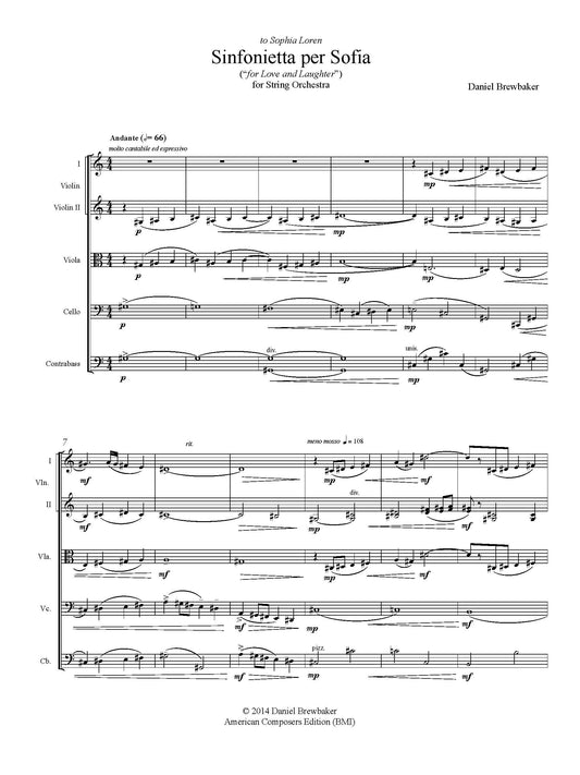 Sinfonietta per Sofia