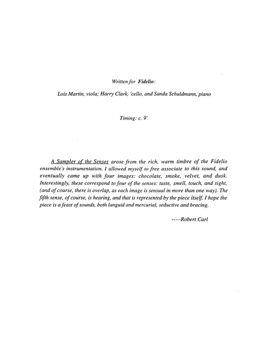 Sampler Of The Senses