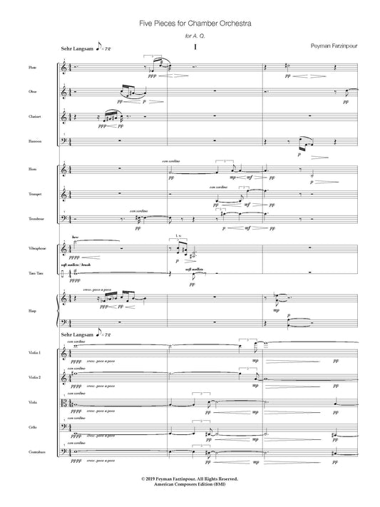 Five Pieces for Chamber Orchestra