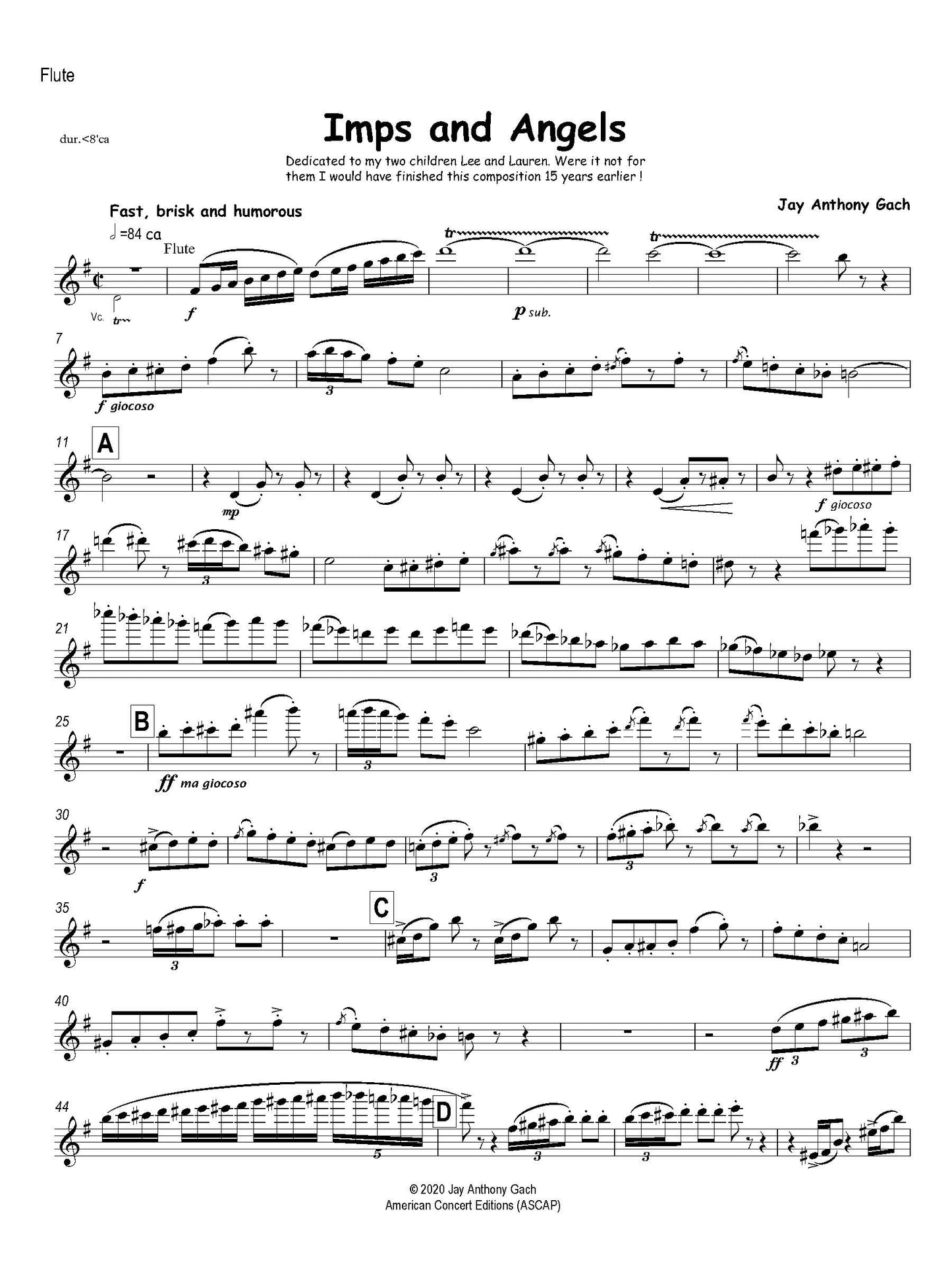 Imps & Angels - for Flute, Cello, and Piano