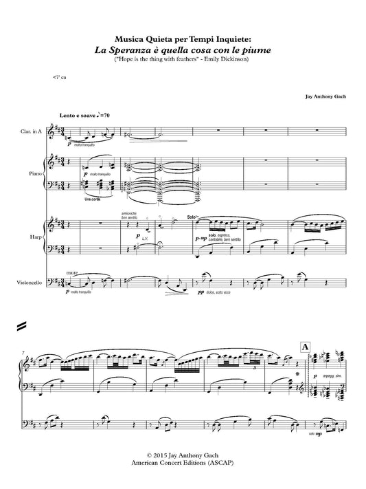 La Speranza è quella cosa con le piume