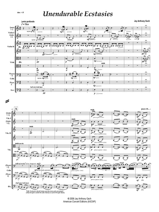 Unendurable Ecstasies