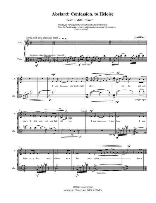 ABELARD: CONFESSION, TO HELOISE (FROM "OF HELOISE")