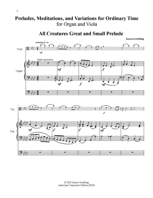 Preludes, Meditations, and Variations for Ordinary Time