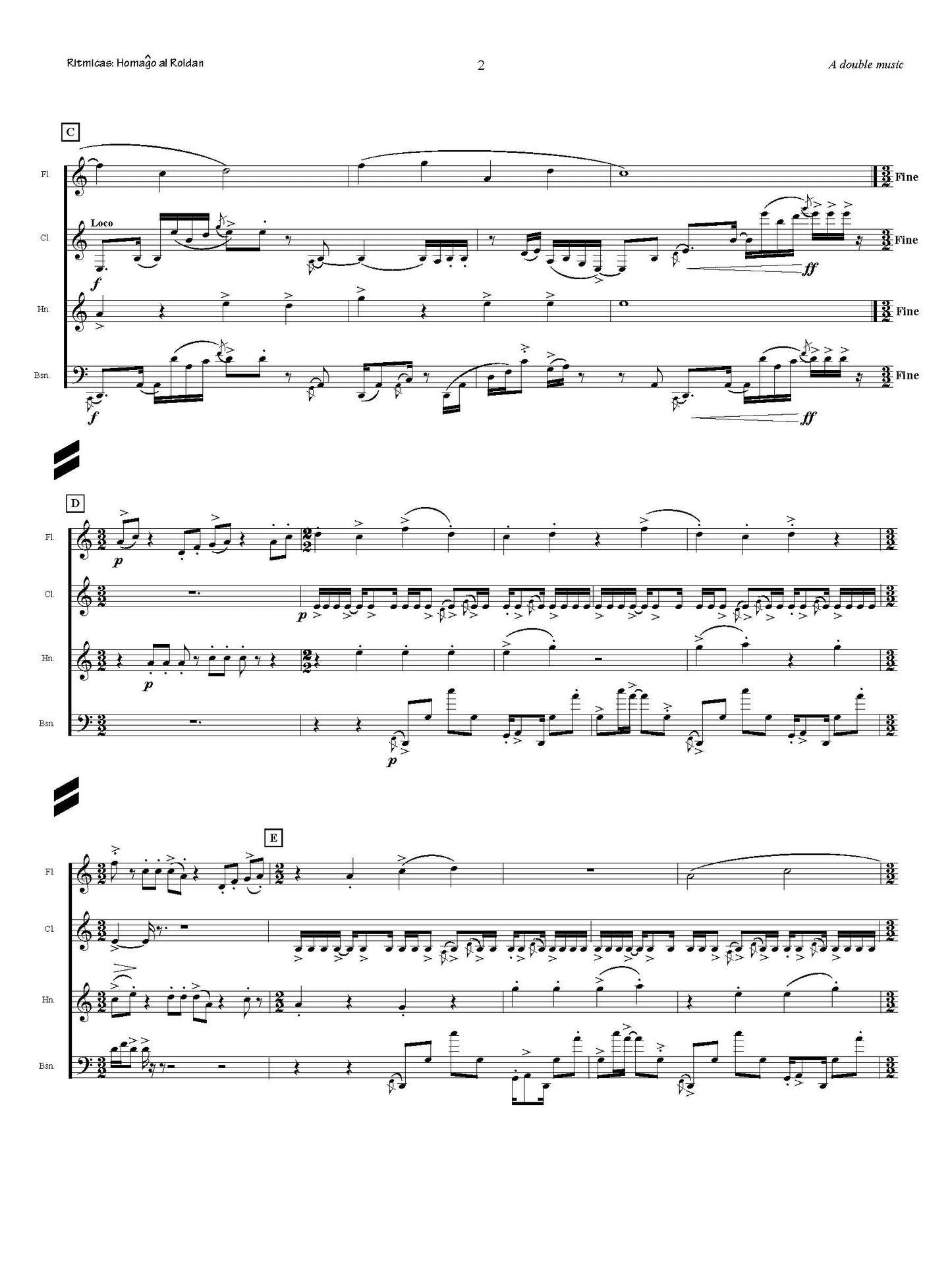 Ritmicas, Homago to Amadeo Roldán