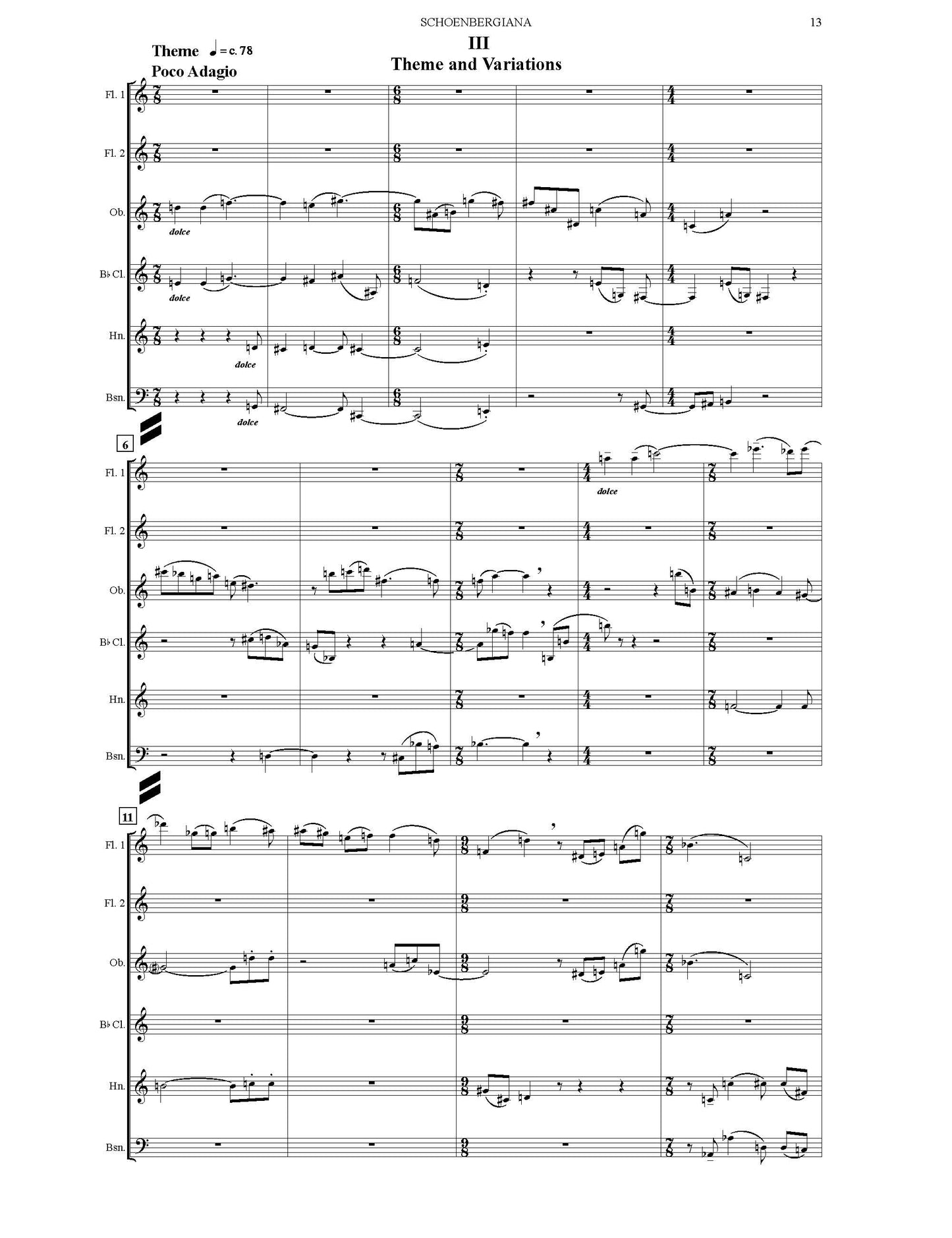 Schoenbergiana - Arr for Wind Sextet