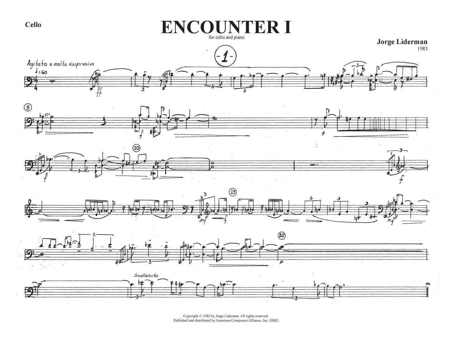 Encounter I for Cello and Piano