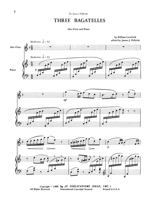 Three Bagatelles for Alto Flute and Piano