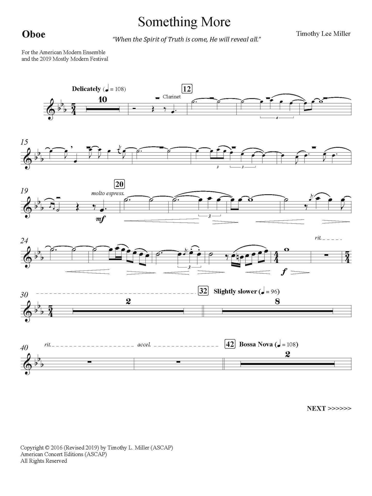 Something More for Mixed Sextet