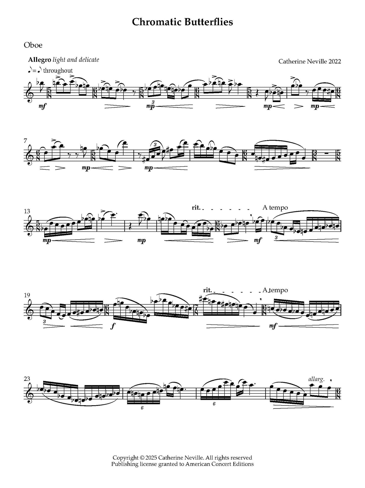 Chromatic Butterflies