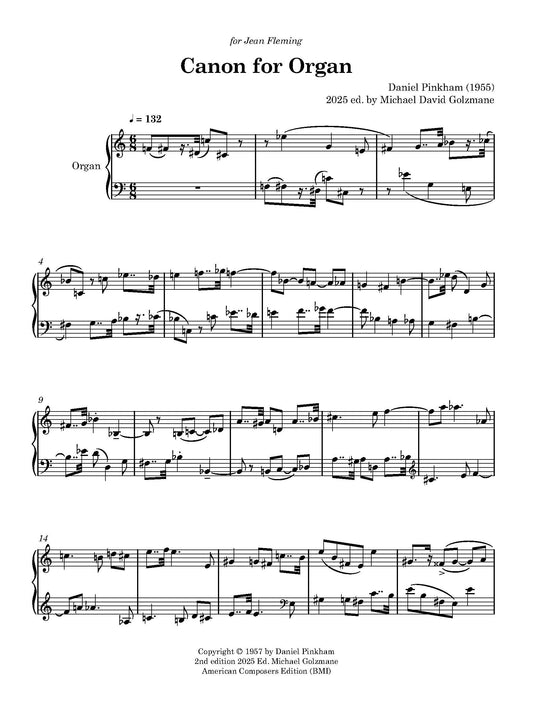 Canon for Organ
