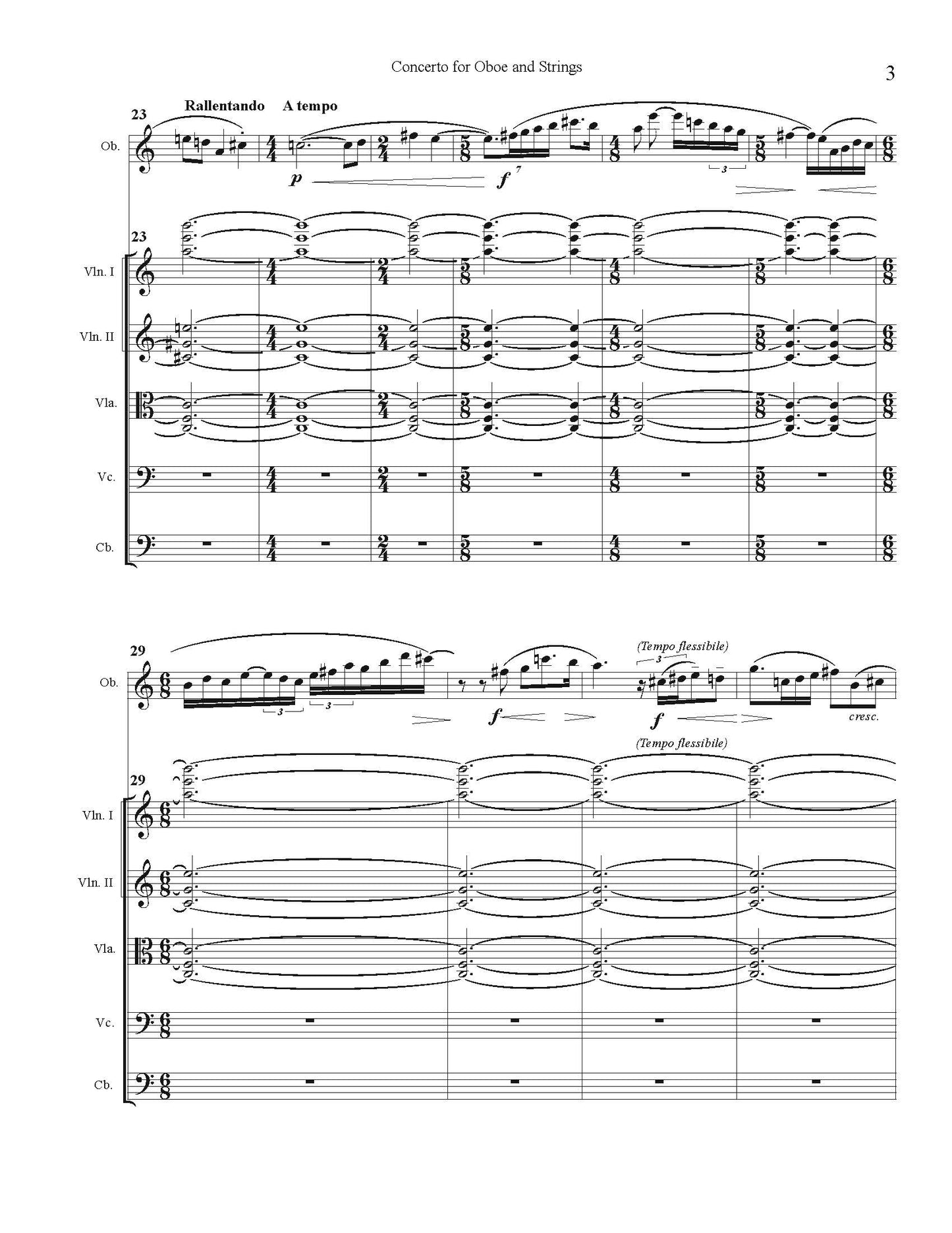 CONCERTO FOR OBOE AND STRINGS