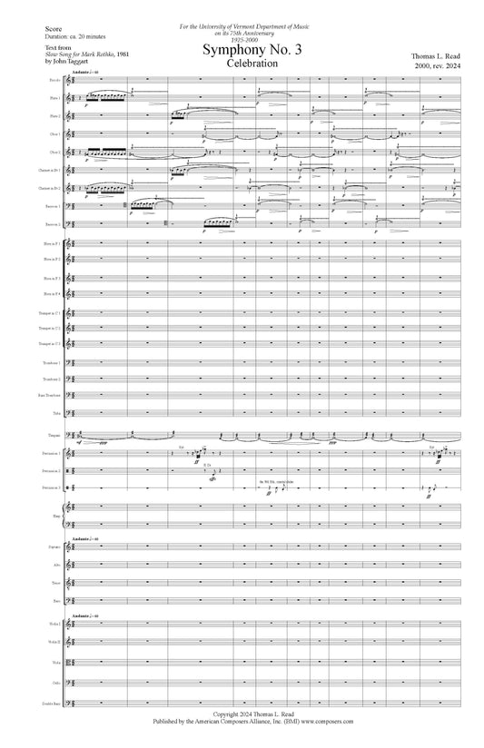 Symphony No. 3: "Celebration"