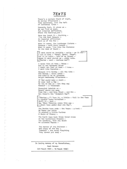 FACE I CARRY WITH ME...