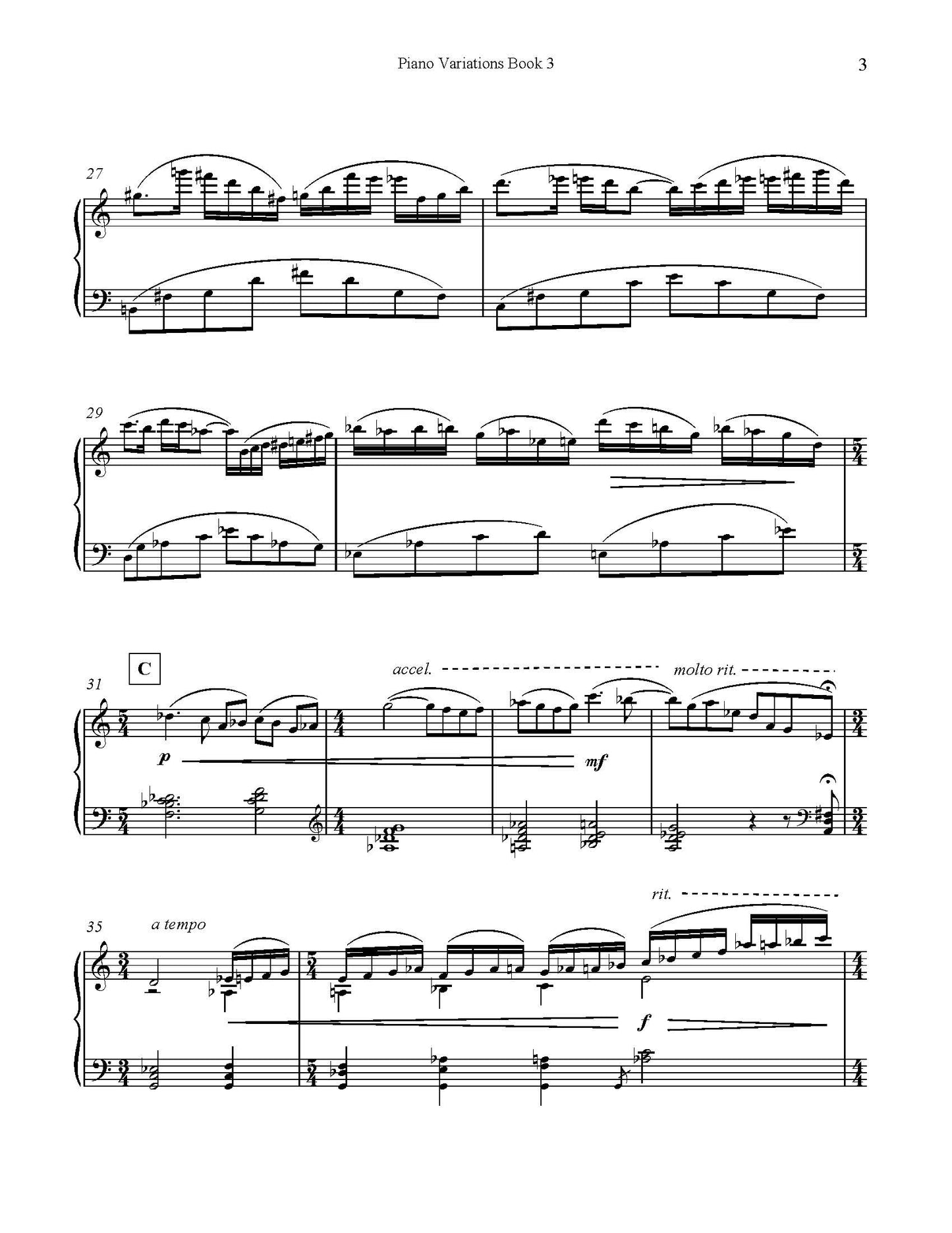 Piano Variations - Book 3