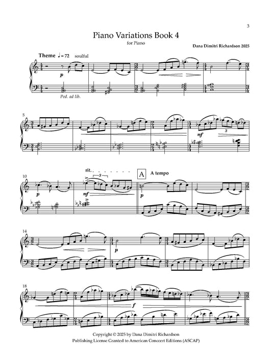 Piano Variations - Book 4