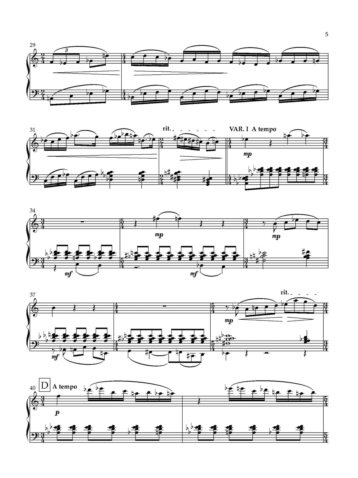 Piano Variations - Book 6