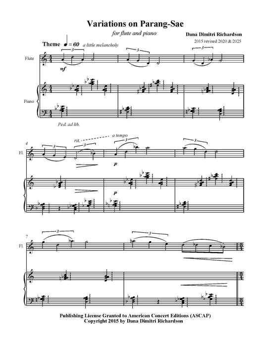 Variations on Parang-Sae