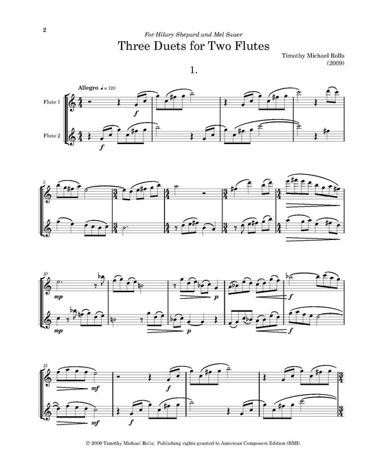 Three Duets for Two Flutes