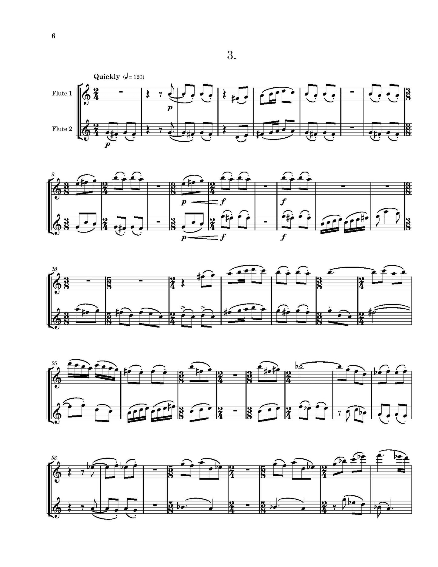 Three Duets for Two Flutes