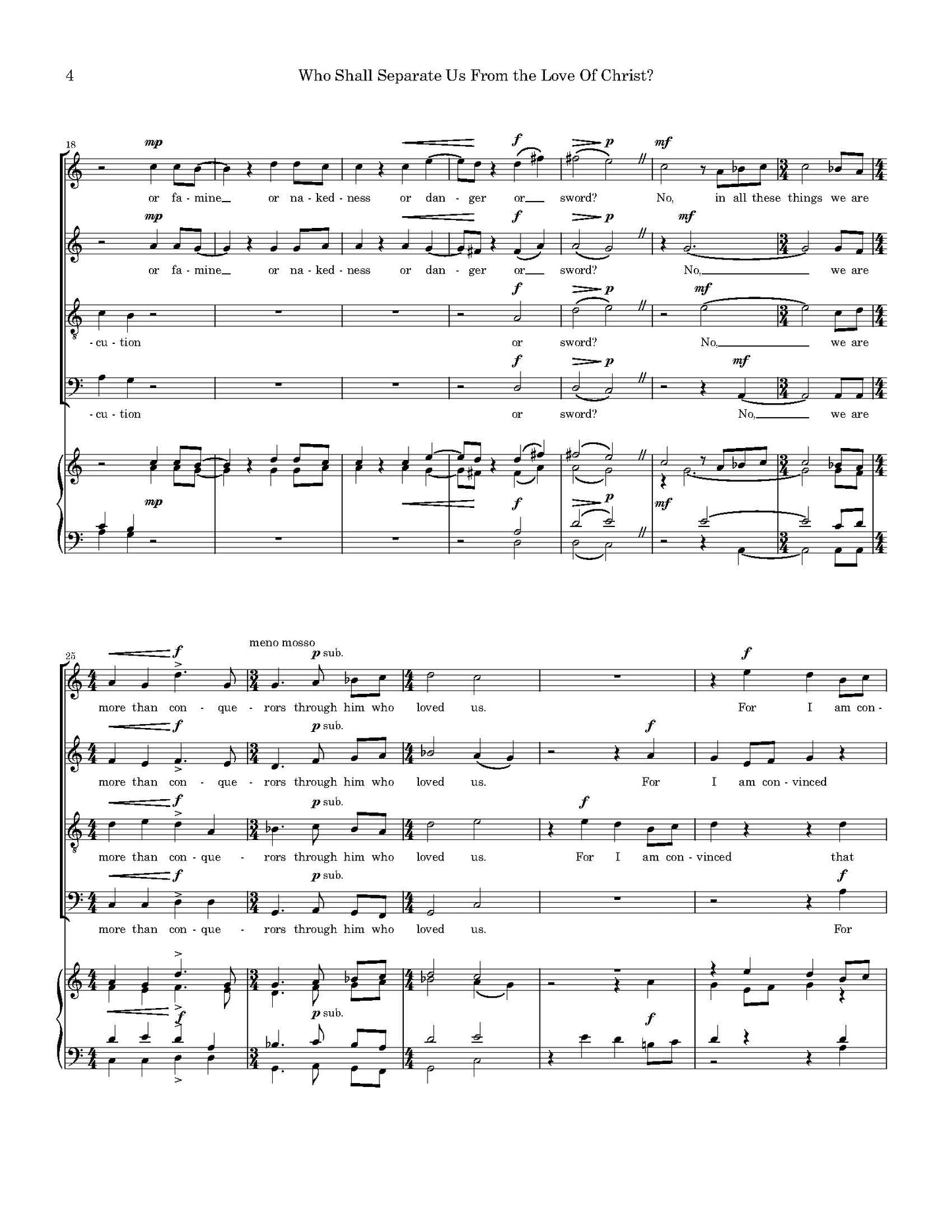 Who Shall Separate Us From the Love Of Christ