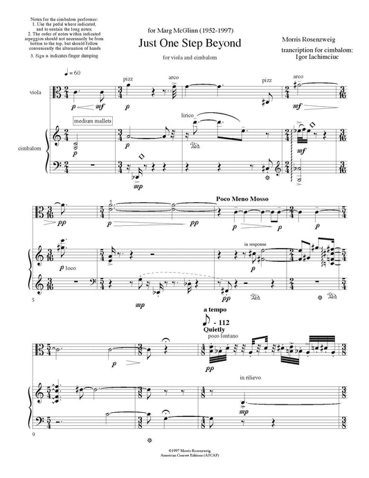 Just One Step Beyond - for Viola and Cimbalom