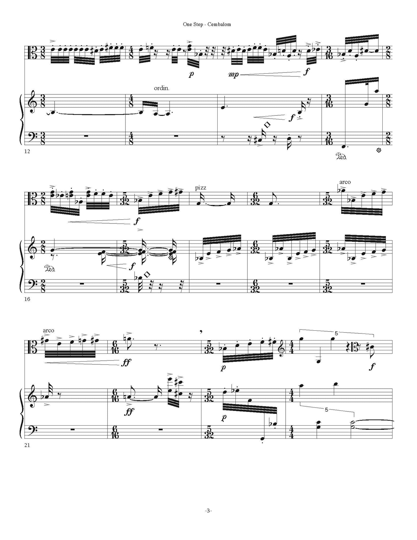 Just One Step Beyond - for Viola and Cimbalom