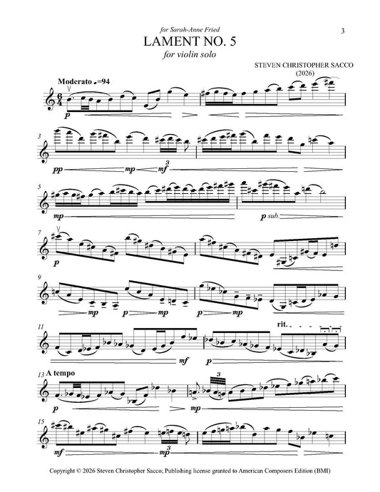Lament No. 5 & Lament No. 6