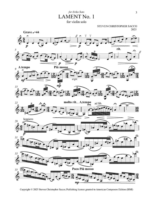 Lament No. 1 & Lament No. 2