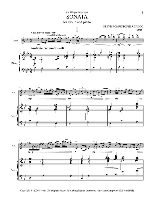 Sonata for Violin and Piano