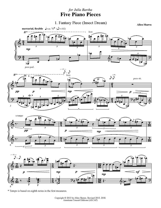 Five Piano Pieces