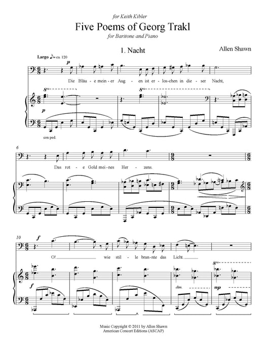 Five Poems of Georg Trakl