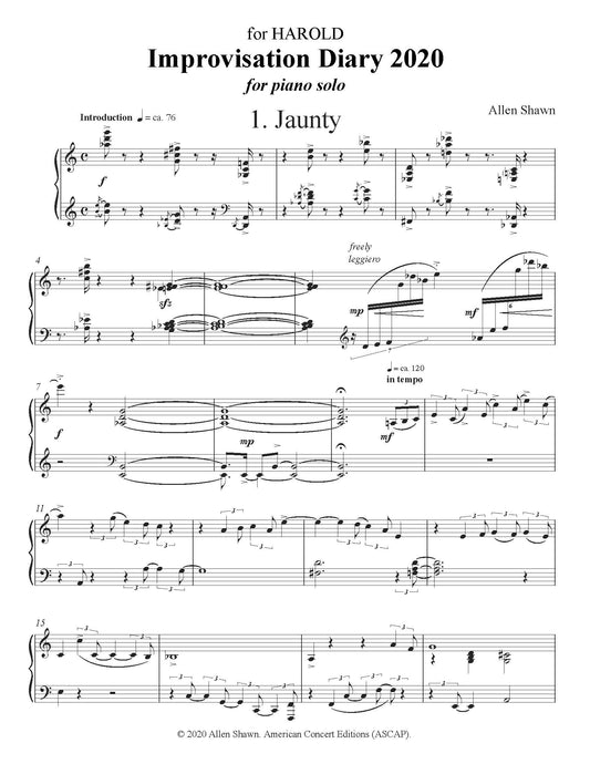 Improvisation Diary 2020