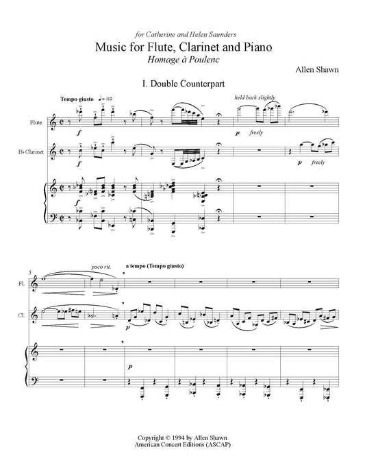 Music for Flute, Clarinet, and Piano