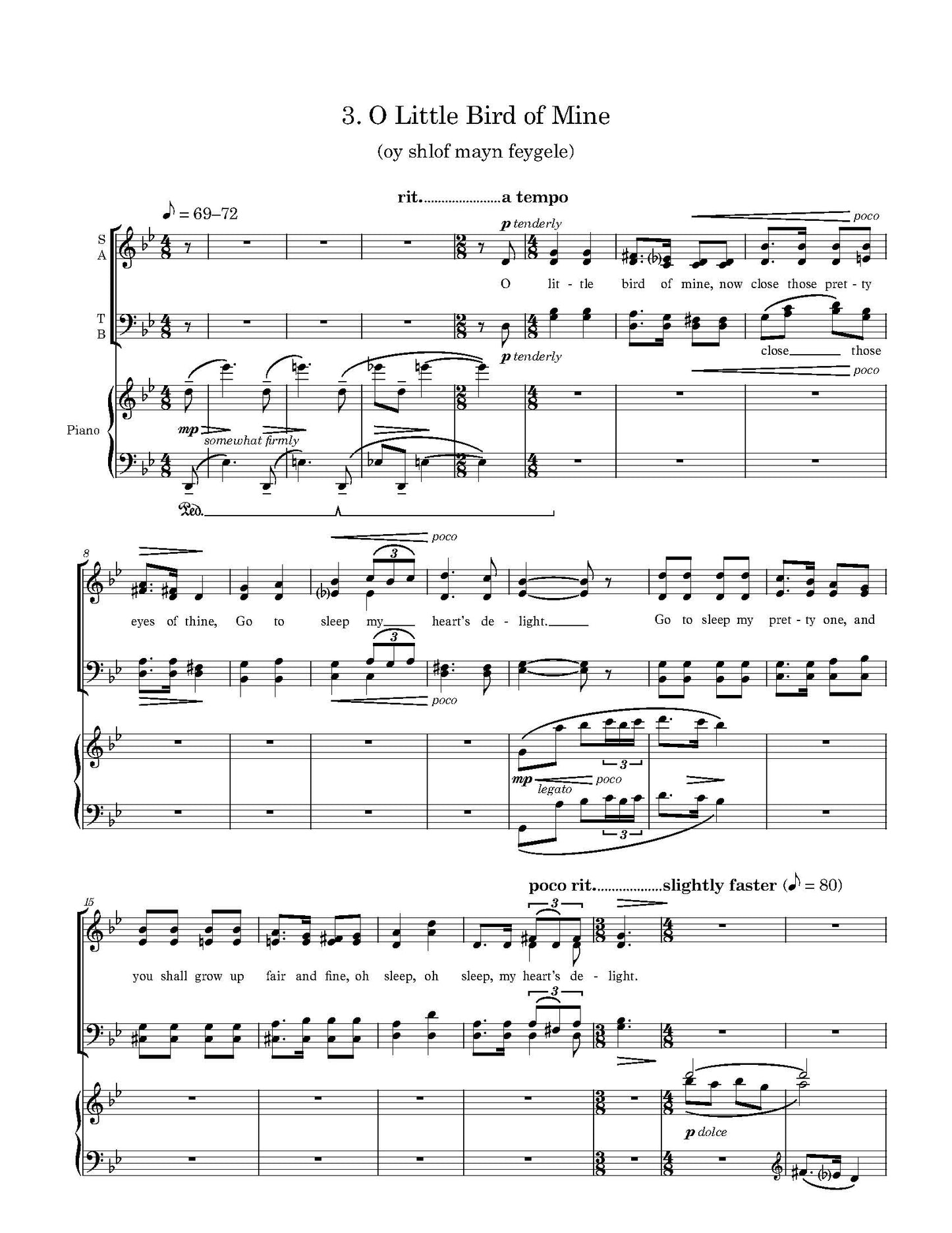 three lullabies - Original English Version