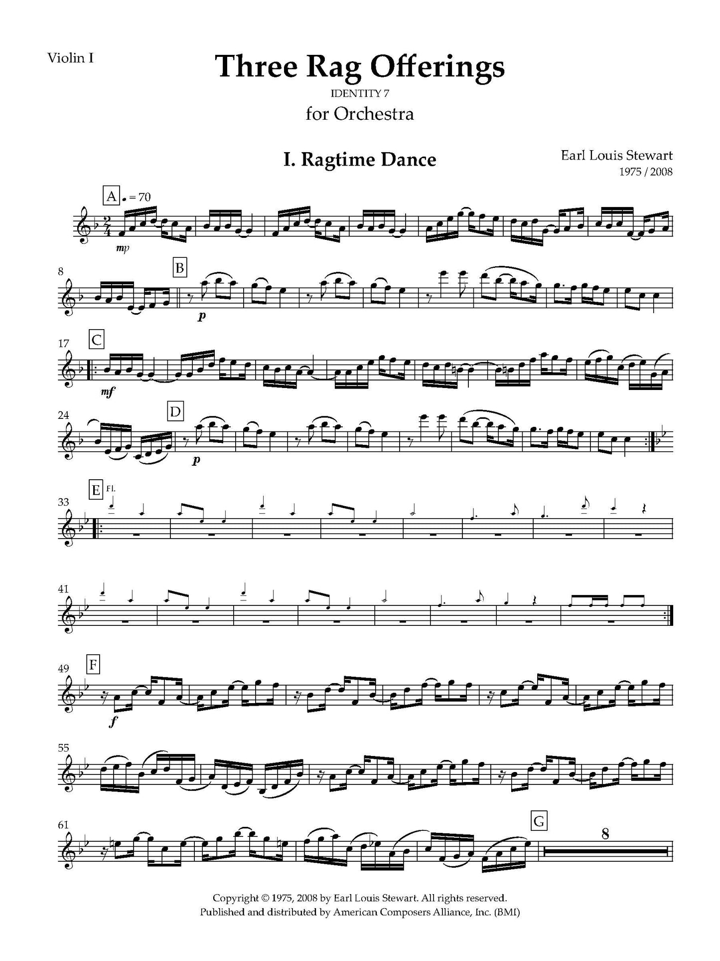 Three Ragtime Offerings
