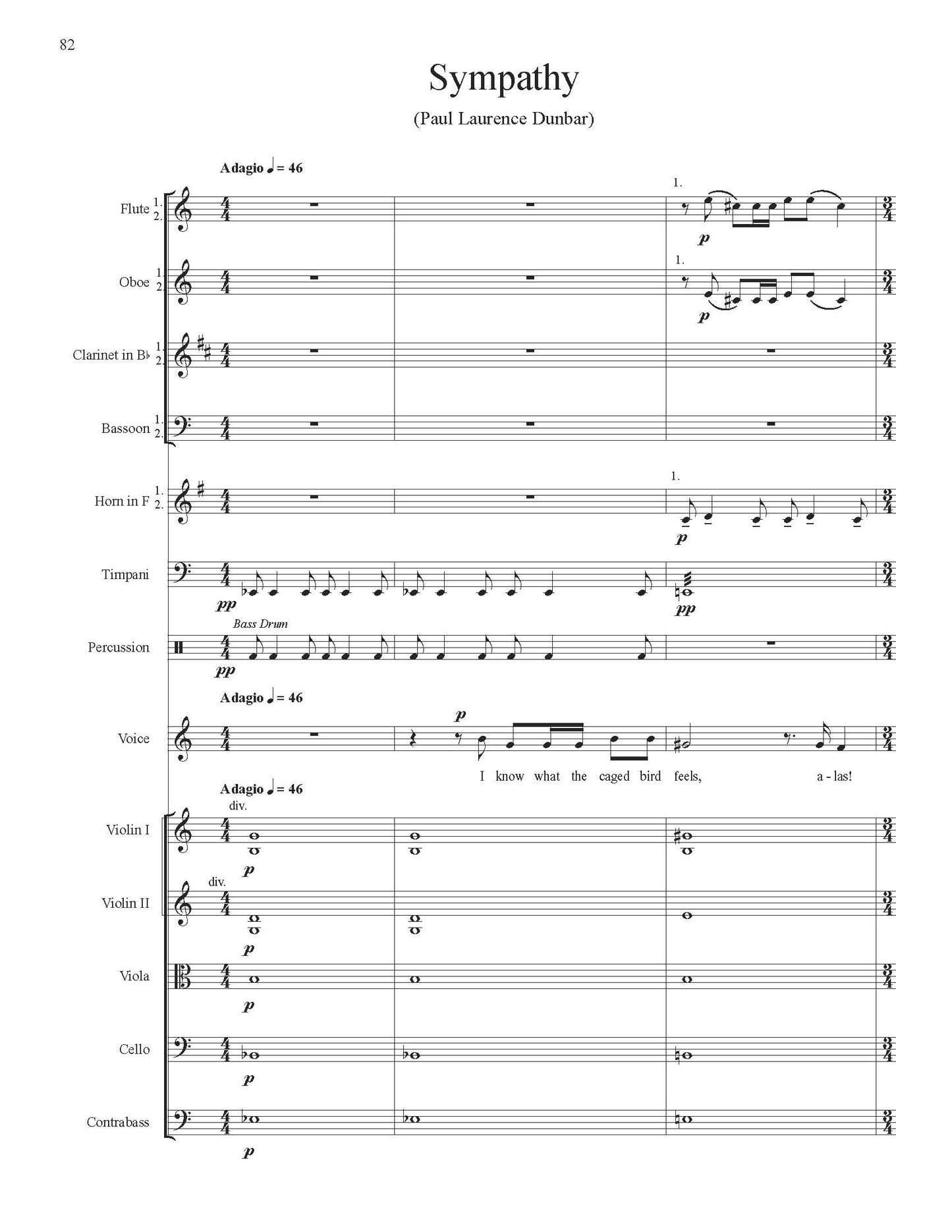 Shadow of Dawn - For High Voice and Orchestra