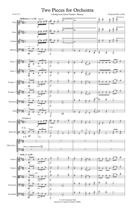 Two Pieces for Orchestra: A Spiritual and Blues Fantasy