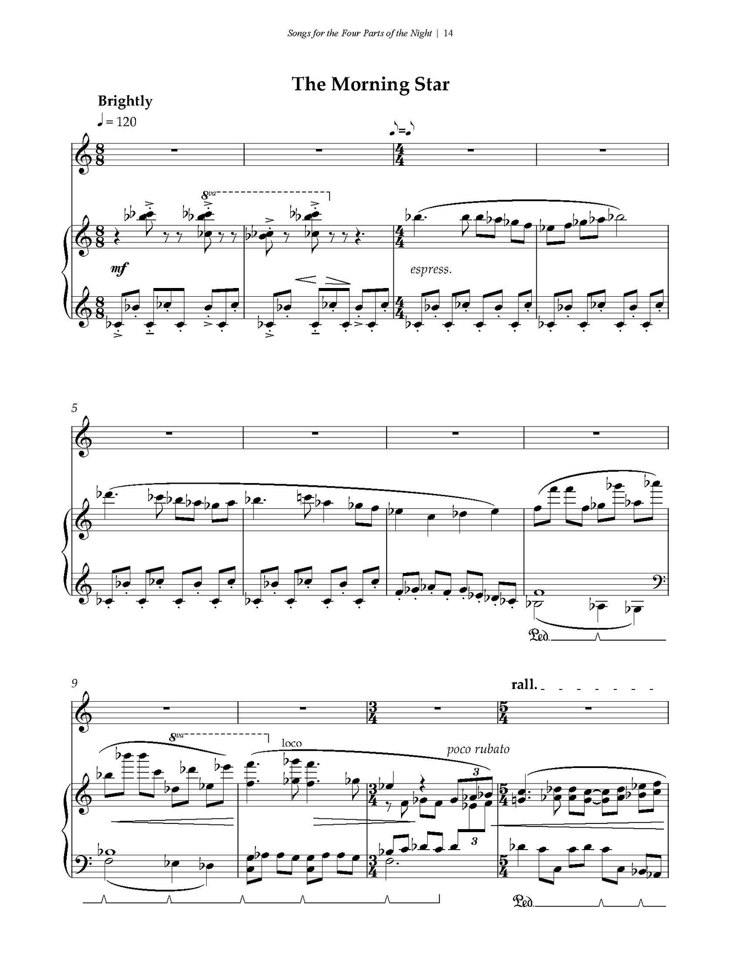 SONGS FOR THE FOUR PARTS OF THE NIGHT