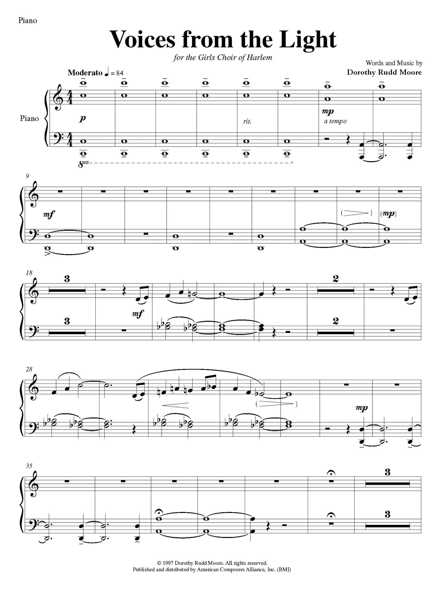 Voices from the Light - Set of 6 Instrumental Parts