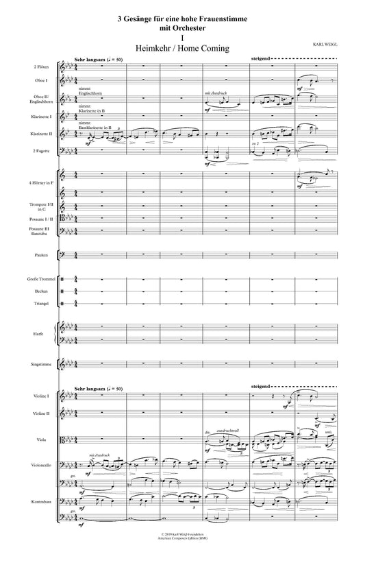 Three Songs for Soprano and Orchestra