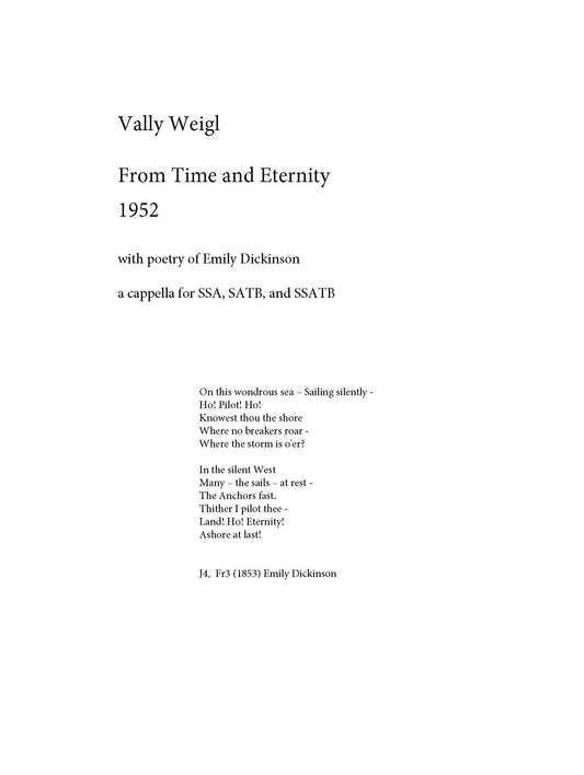 FROM TIME AND ETERNITY