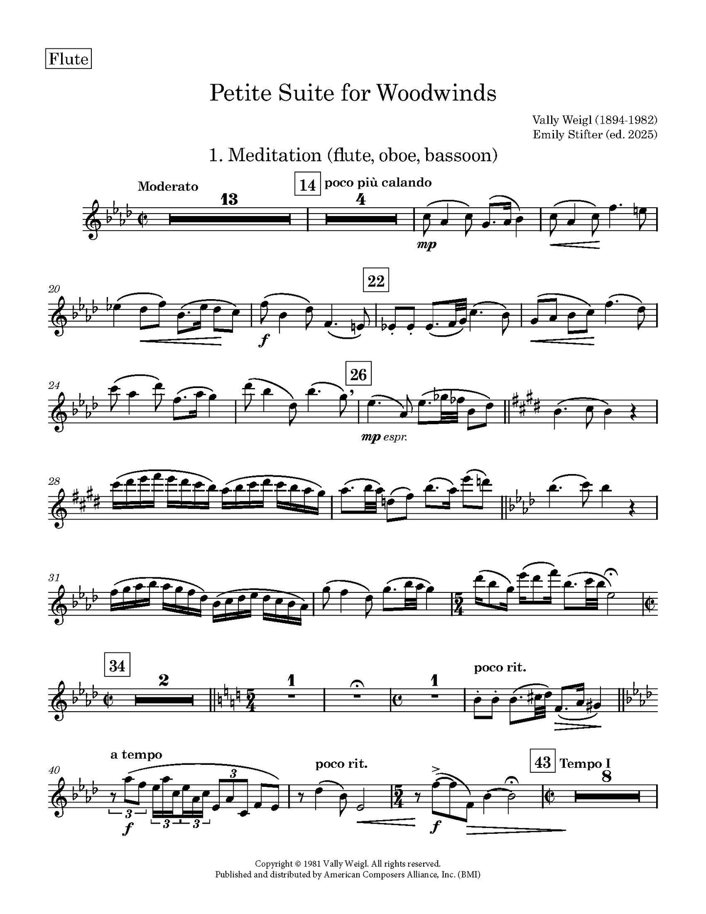 PETITE SUITE FOR WOODWINDS